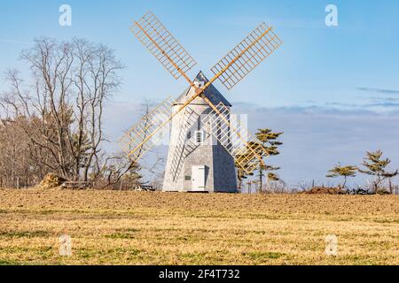 Wind Mill a Sylvester Manor, Shelter Island, NY Foto Stock