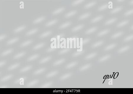 Ombreggiatura realistica della finestra. Effetto sovrapposizione multipla. Lunga luce d'ombra sulla parete o sul pavimento. Scene di gradiente mesh di illuminazione naturale. Perforazione ovale Illustrazione Vettoriale