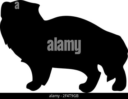 Silhouette Arctic Fox. Linee lisce e pulite. Silhouette Arctic Fox con dettagli elevati. Illustrazione vettoriale. Illustrazione Vettoriale