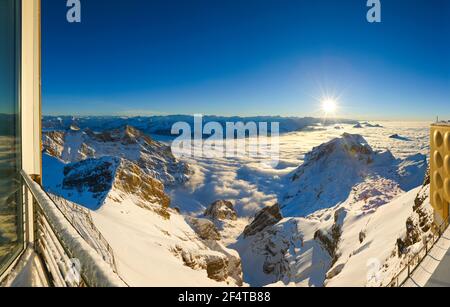 Geografia / viaggio, Svizzera, vista dal Saentis, Appenzell, diritti aggiuntivi-clearance-Info-non-disponibile Foto Stock