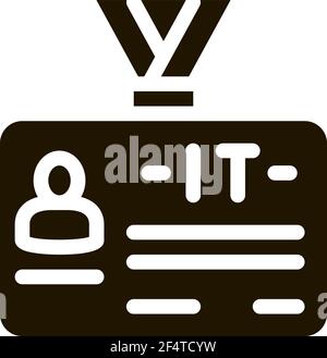 Icona del badge Manager Illustrazione del glyph vettoriale Illustrazione Vettoriale