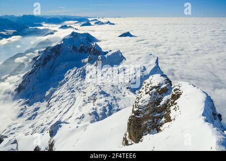 Geografia / viaggio, Svizzera, vista dal Saentis, Appenzell, diritti aggiuntivi-clearance-Info-non-disponibile Foto Stock