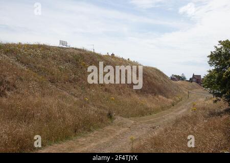 Wareham, Dorset, UK 07 23 2020 viste lungo le antiche mura sassone di Wareham nel Dorset nel Regno Unito Foto Stock