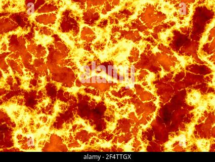calore rosso lava texture sfondo del vulcano eruzione Foto Stock
