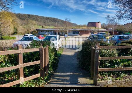 Ingresso allo Shropshire Hills Discovery Centre, Craven Arms, Shropshire Foto Stock