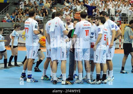 PALLAMANO - PALLAMANO - CAMPIONATO FRANCESE 2011-2012 - TOLOSA V MONTPELLIER - TOLOSA (FRA) - 08/09/2011 - FOTO : JEAN-NOEL HERRANZ / DPPI - TEAM MONTPELLIER Foto Stock