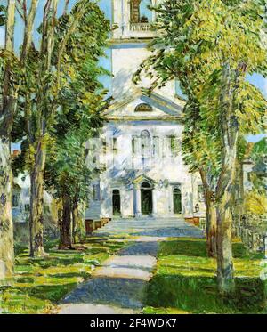 Frederick Childe Hassam- Chiesa di Gloucester 1918 Foto Stock