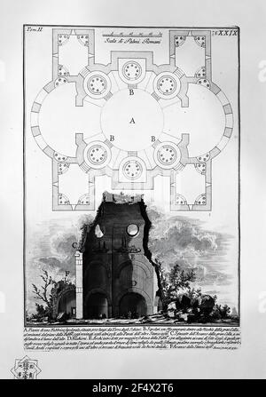 Giovanni Battista Piranesi - Antichità Romane 2 piatto XXIX Vista Tomba Scipios creduto fuori Port Seba 1756 Foto Stock