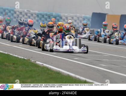 MOTORSPORT - KARTING 2009 - CAMPIONATO DEL MONDO KARTING MACAO DAL 10/10 AL 11/10/2009 - FOTO: DPPI / KSPALESSANDRO BRESSAN (ITA) / KOSMIC VORTEX - AZIONE N. 07209016 002 Foto Stock