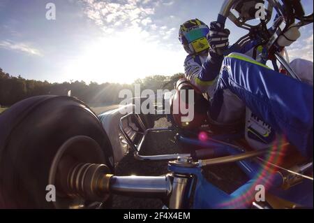 101 AHMED Enaam (GBR) fa Kart Vortex, azione a bordo durante il campionato del mondo karting 2014 dal 19 al 20 settembre 2014, sul circuito di Essay, in Francia. Foto KSP / DPPI Foto Stock