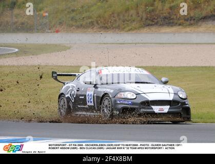 MOTORSPORT - GT FIA 2008 - OSCHERSLEBEN (GER) DA 03/07 A 06/07/2008 - FOTO : OLIVIER GAUTHIER / DPPI ROBERT HISSOM (GBR) - BEN CLUCAS (GBR) / JAGUAR XKR N°32 TEAM APEX MOTORSPORT / ACTION Foto Stock