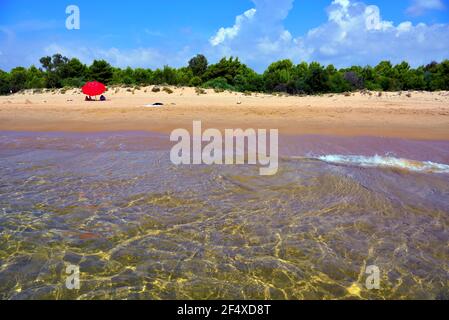 spiaggia di sampieri Ragusa Sicilia Italia Foto Stock