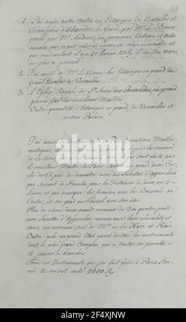 Catalogo di libri di architettura civile, architettura militare, artiglieria, matematica, storia e altre opere MICELANI Foto Stock