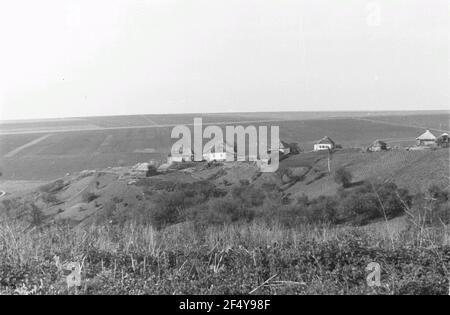 Seconda guerra mondiale. Per la fatturazione. Unione Sovietica. Vista di un villaggio Foto Stock