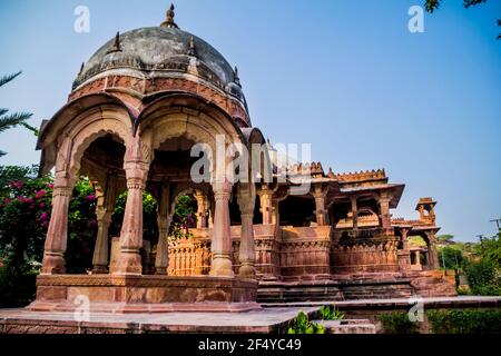 Templi di Mandore giardini, Jodhpur Foto Stock