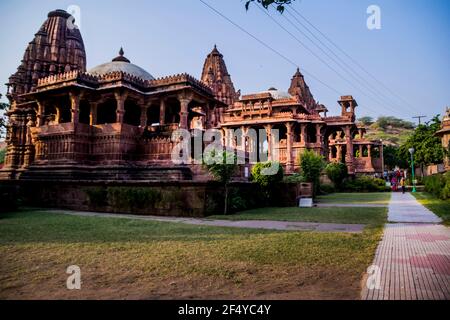 Templi di Mandore giardini, Jodhpur Foto Stock