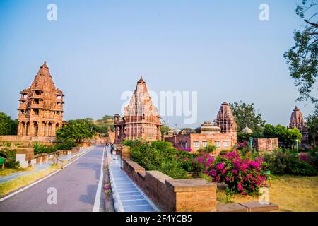 Templi di Mandore giardini, Jodhpur Foto Stock