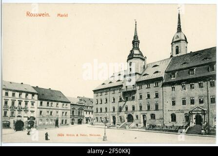 Mercato Roßwein Foto Stock