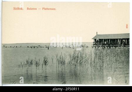 Vista sul lago Balaton Siofok. Vista sul lago Balaton Foto Stock