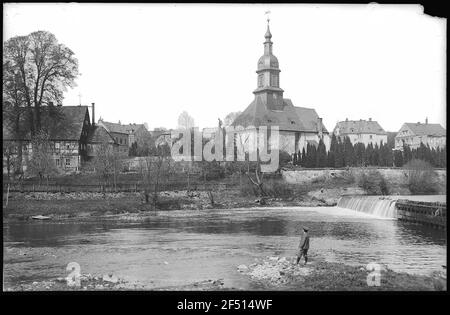 Flöha. Vista della chiesa Foto Stock