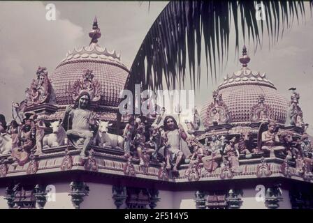 Foto di viaggio Singapore. Singapore, South Bridge Road 244. Tempio di Sri Mariamman (circa 1830). Vista parziale Foto Stock