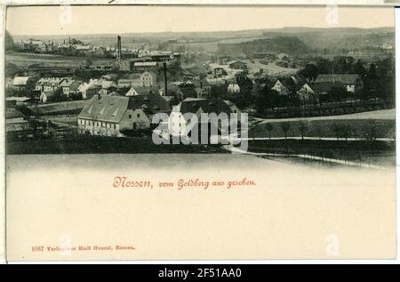 Nossen visto dal Goldberg Nossens. Nossen visto dal Goldberg Foto Stock