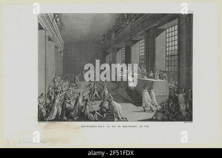 Il generale Bonaparte davanti al Consiglio dei cinque cento Foto Stock