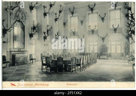 Sala da pranzo con serratura da caccia Moritzburg. Blocco di caccia. Sala da pranzo Foto Stock