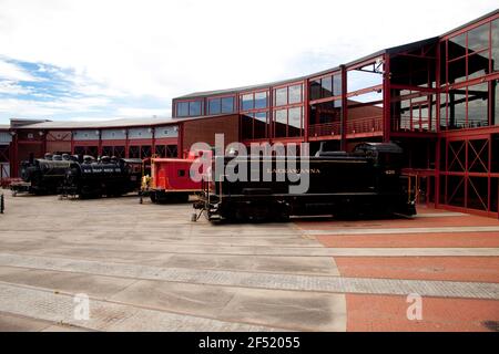 Sito storico nazionale di Steamtown, Pennsylvania, Stati Uniti. La rivoluzione industriale americana. Foto Stock