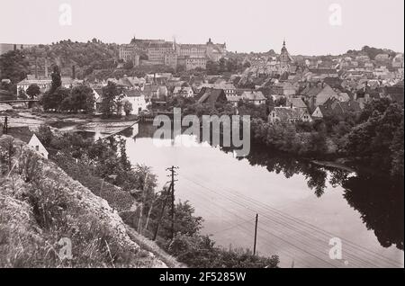 Colditz sopra il canale di Zwickauer Foto Stock