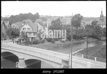 Flöha. Ponte King Georg Foto Stock