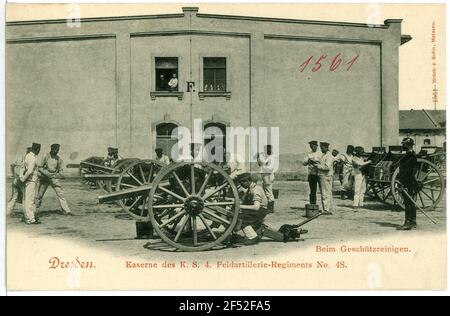 Artiglieria da campo - caserma Dresda. Barrack del IV Reggimento dell'artiglieria di campo reale sassone n. 48 Foto Stock