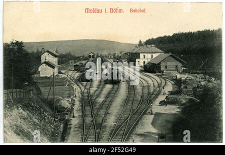 Bahnhof Moldavia. Stazione ferroviaria Foto Stock