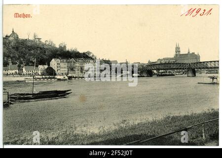 Albrechtsburg, Cattedrale, Ponte, Elbe Steamer Kronprinz Meissen. Albrechtsburg, Cattedrale, Ponte, Elbe Steamer Kronprinz Foto Stock