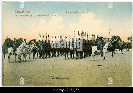 Parade Position - Hussar Regiment No. 18 Großenhain. Impostazione parata - Hus.-Regim. N. 18 Foto Stock