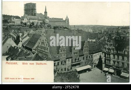 Vista dalla Frauenkirche Meissen. Vista dalla chiesa della donna Foto Stock