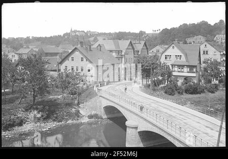 Flöha. Ponte King Georg Foto Stock