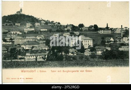 Vista di Warnsdorf con castlebergarte Warnsdorf. Vista di Warnsdorf con castlebergarte Foto Stock