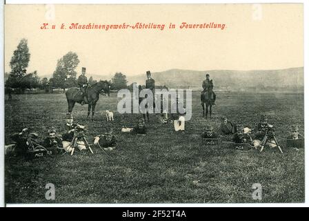 K. e K. reparto di mitragliatrici in Fire Resource K. u. K. reparto della pistola della macchina in risorsa di fuoco Foto Stock