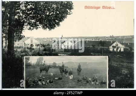 Campo militare Milowitz. Campo militare Foto Stock