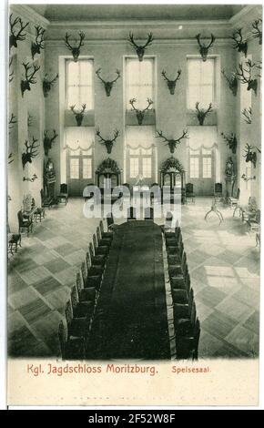 Sala da pranzo con serratura da caccia Moritzburg. Blocco di caccia. Sala da pranzo Foto Stock