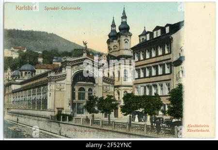 Sprudel Colonnade Karlsbad. Spudel-Colonnade (1879) Foto Stock
