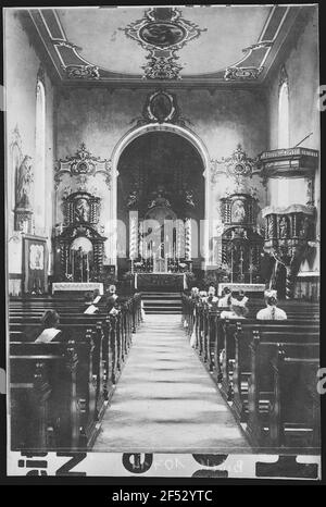 Salzschlirf. Cuore della chiesa parrocchiale cattolica Foto Stock