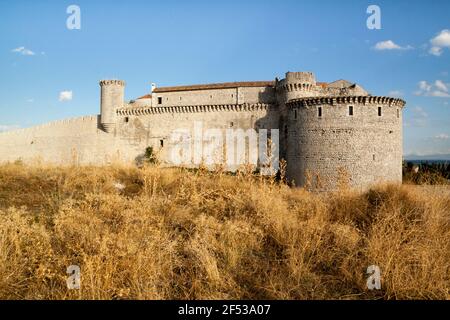 Castello di Cuellar a Segovia. Fortezza medievale, edificio storico (Castilla y León, Spagna) Foto Stock