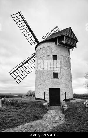 Marzo 2021 - Ashton Windmill, vicino a Wedmore a Somerset, Regno Unito. Foto Stock