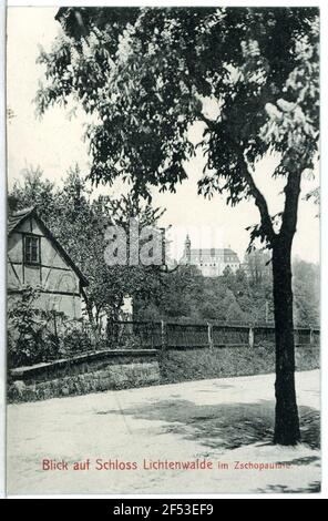 Blocca Lichtenwalde. Schloss Foto Stock