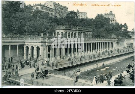 Mühlbrunnen - Colonnade Carlsbad. Mühlbrunn Colonnade (1871/1881) Foto Stock