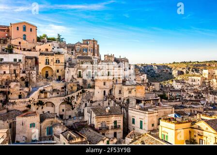 Geografia / viaggio, vista città, Matera, Italia, Puglia, Informazioni-aggiuntive-diritti-liquidazione-non-disponibili Foto Stock