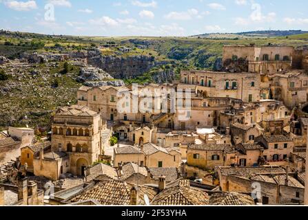 Geografia / viaggio, vista città, Matera, Italia, Puglia, Informazioni-aggiuntive-diritti-liquidazione-non-disponibili Foto Stock