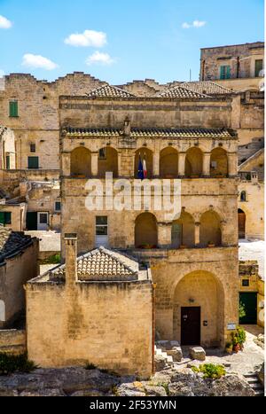 Geografia / viaggio, vista città, Matera, Italia, Puglia, Informazioni-aggiuntive-diritti-liquidazione-non-disponibili Foto Stock